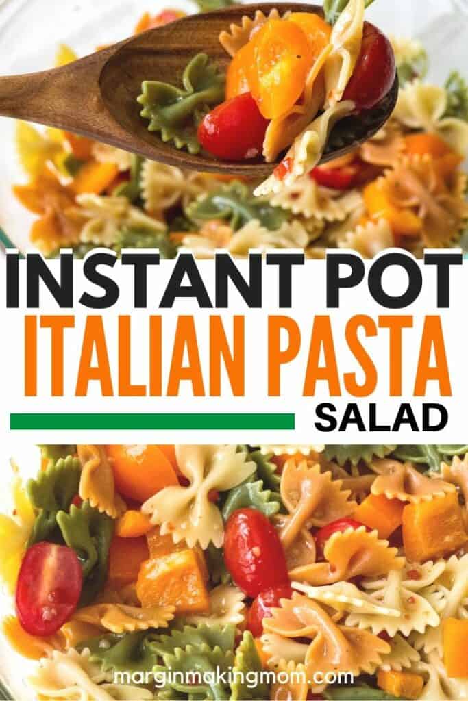 italian pasta salad in a bowl