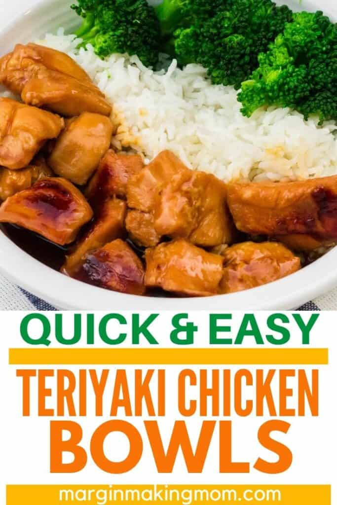 chicken teriyaki with rice and broccoli