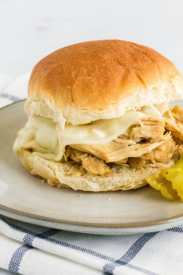 pepperoncini chicken sandwich with provolone cheese
