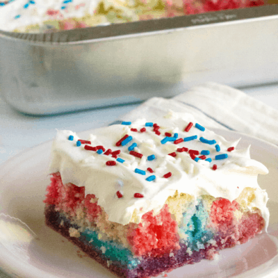 Red, White, and Blue Patriotic Poke Cake