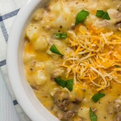 Cheesy Instant Pot Ground Beef and Potatoes