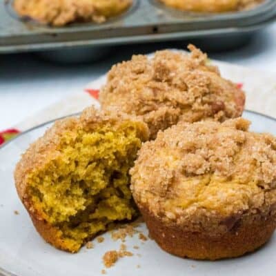 Pumpkin Banana Muffins with Streusel Topping