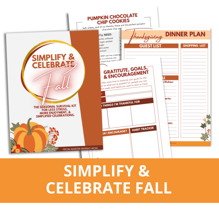 mockup of the pages in simplify and celebrate fall