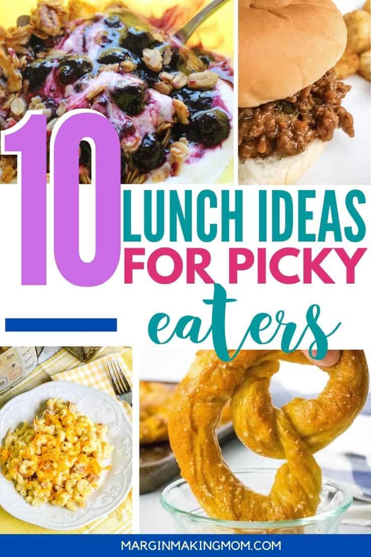 collage image of different lunches for picky kids