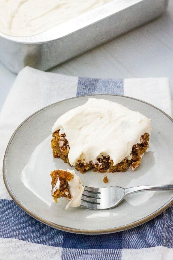 oatmeal cream pie cookie bar on a plate with a fork