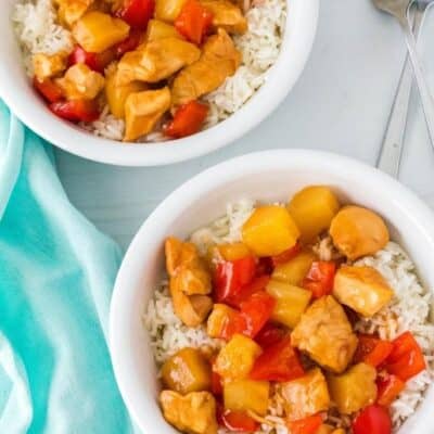 Deliciously Easy Instant Pot Hawaiian Chicken and Rice Bowls