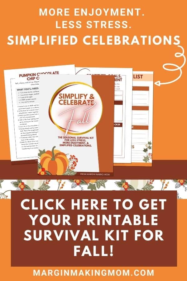 mockup of pages included in Simplify and Celebrate Fall