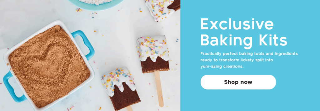 Foodstirs baking kit banner showing cake pops