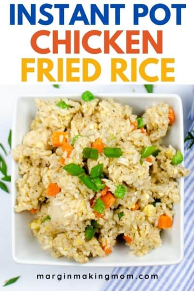 Super Easy Instant Pot Chicken Fried Rice - Margin Making Mom®