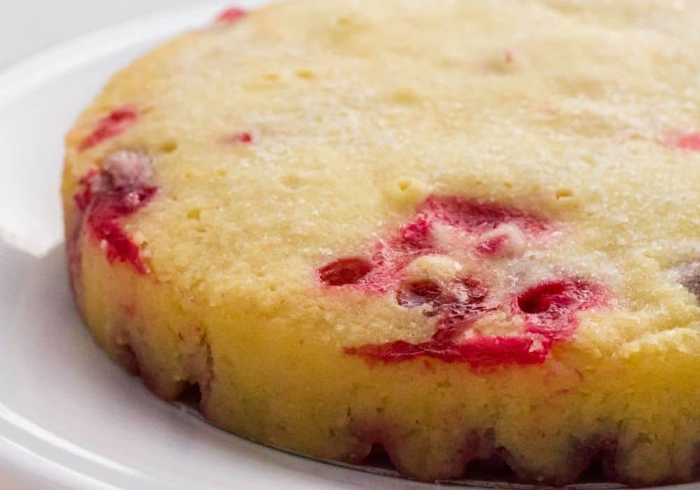 the edges of a Nantucket cranberry pie cooked in the Instant Pot