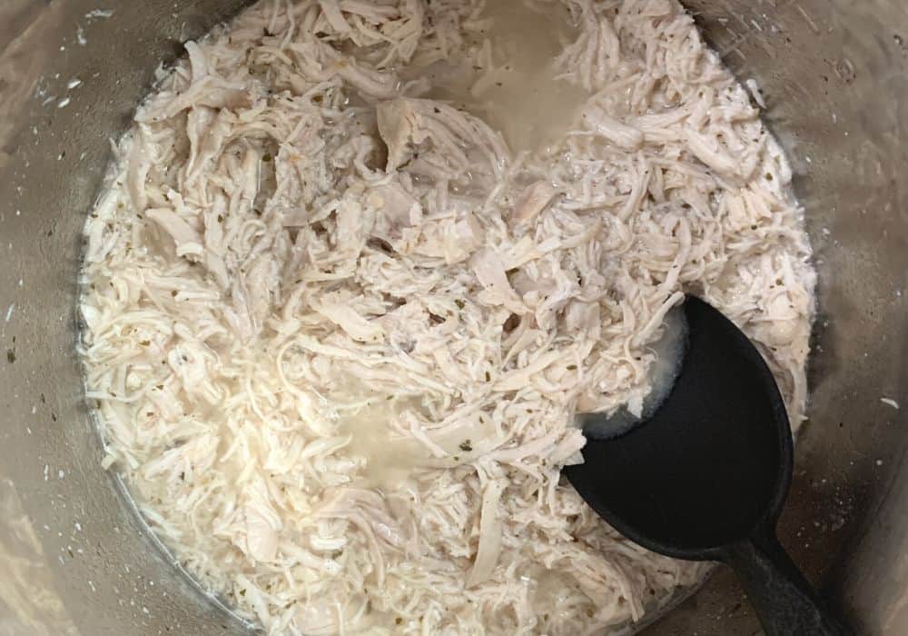 Shredded ranch chicken in the Instant Pot