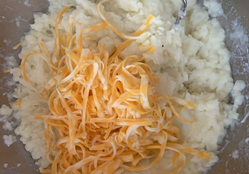 shredded cheese and mashed potatoes for shepherds pie