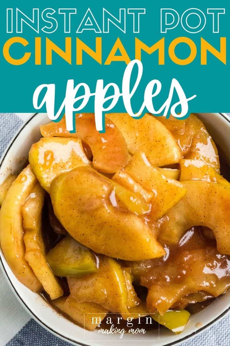 Instant Pot cinnamon apples in a white bowl