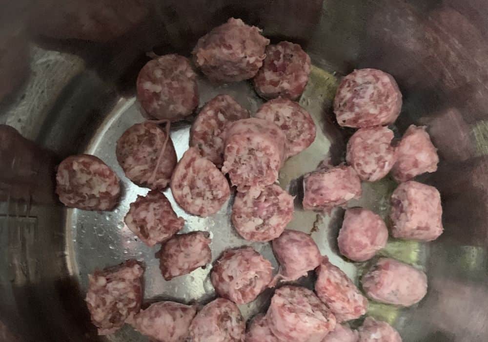 rounds of Italian sausage in the Instant Pot
