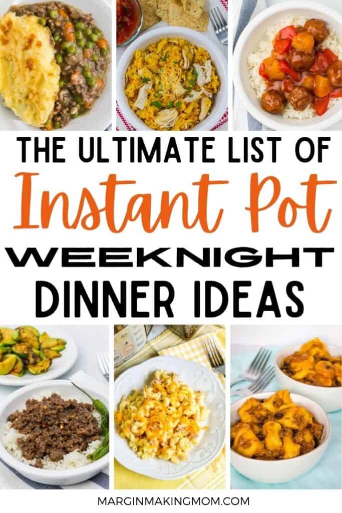 40+ Quick and Easy Instant Pot Weeknight Dinners Margin Making Mom®