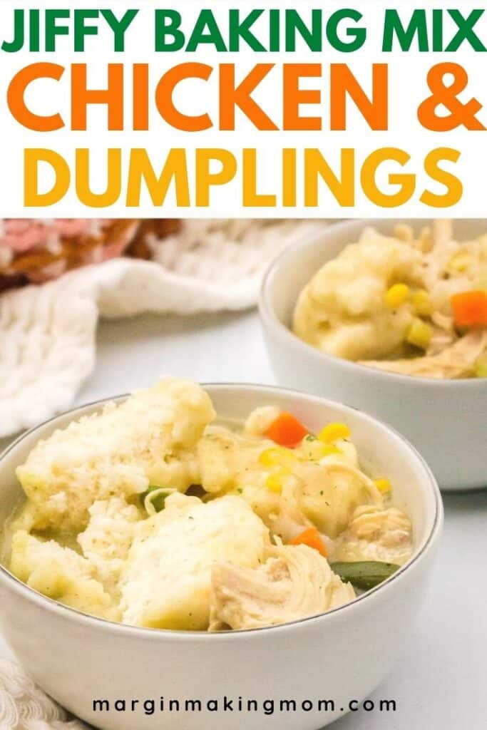 Easy Chicken and Jiffy Mix Dumplings - Margin Making Mom®