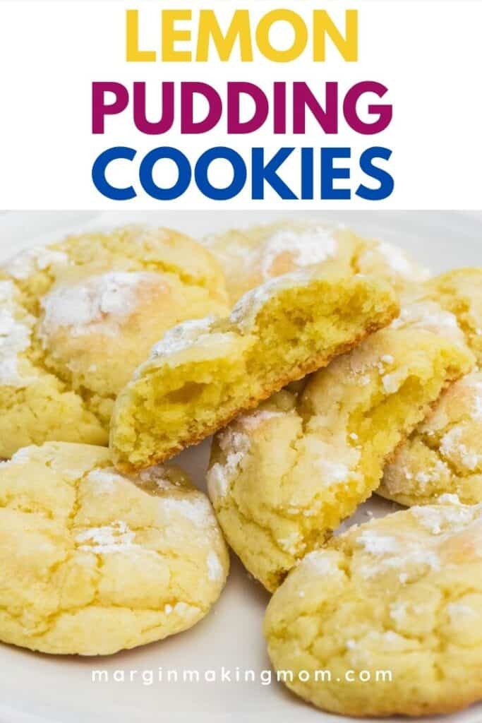 Soft & Chewy Lemon Pudding Crinkle Cookies Margin Making Mom®
