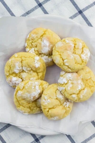 Soft & Chewy Lemon Pudding Crinkle Cookies - Margin Making Mom®