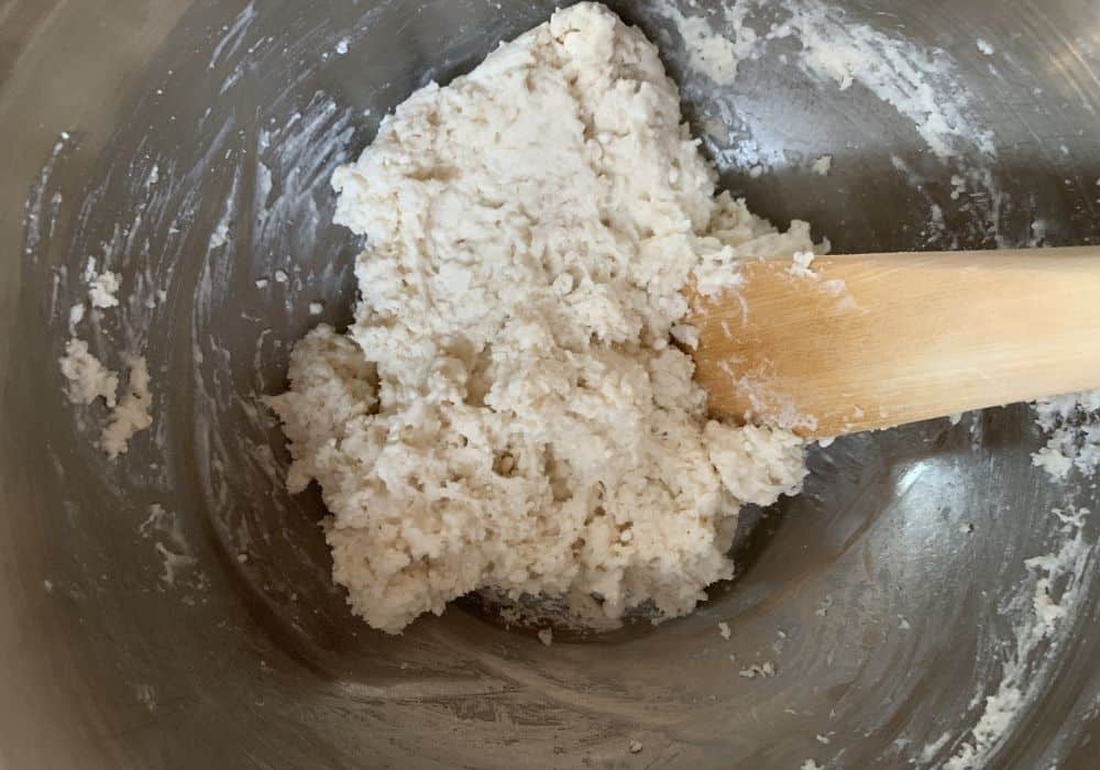 dough for making Jiffy baking mix dumplings