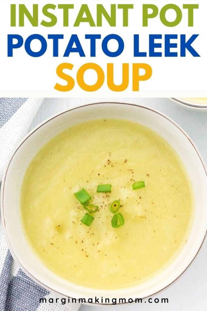 Easy Instant Pot Potato Leek Soup - Margin Making Mom®