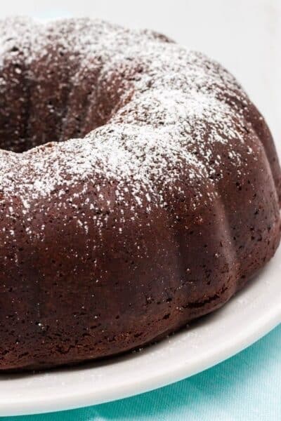 Easy Homemade Chocolate Sour Cream Bundt Cake - Margin Making Mom®