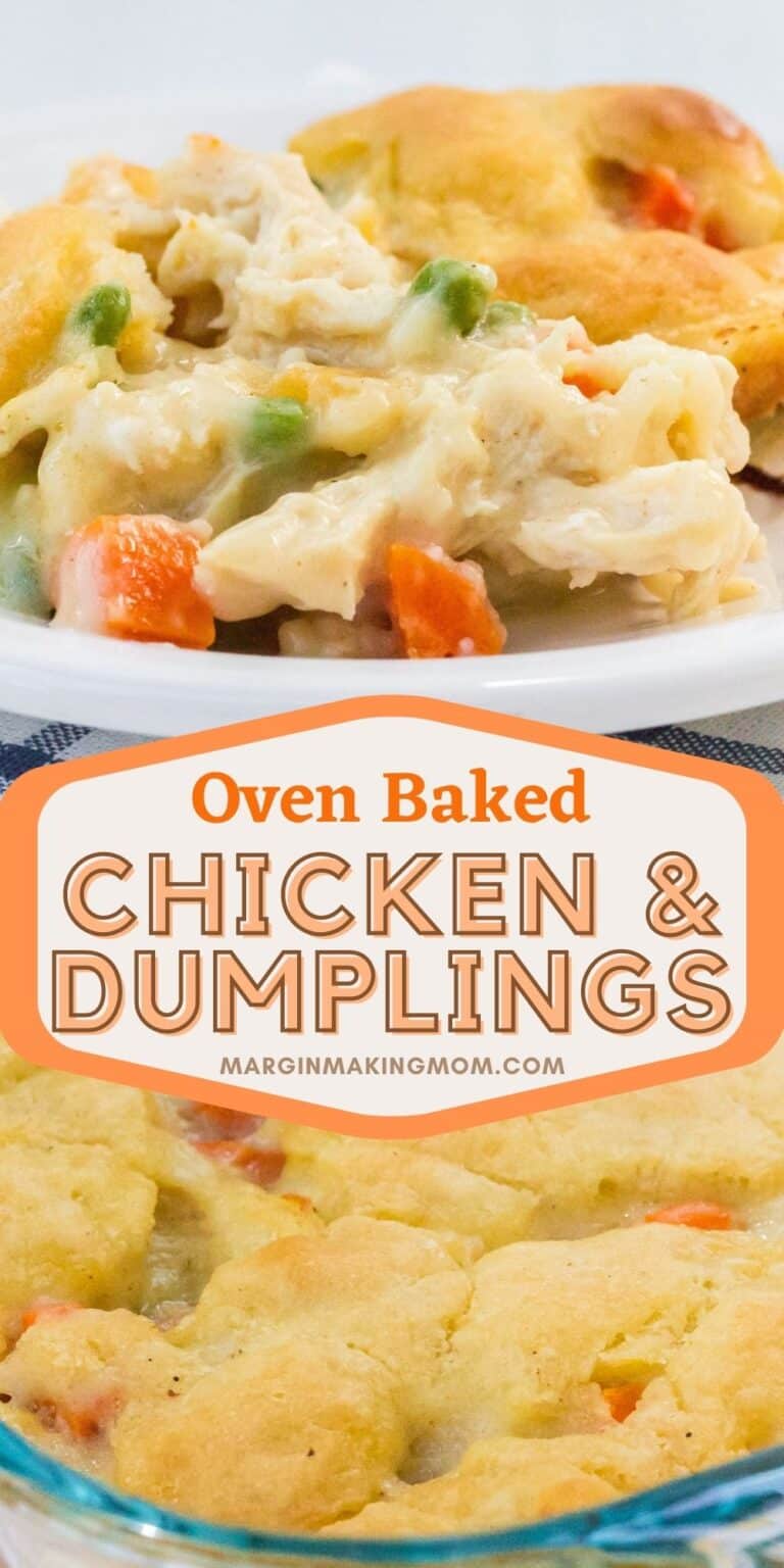 Easy Oven-Baked Chicken and Dumplings Casserole - Margin Making Mom®