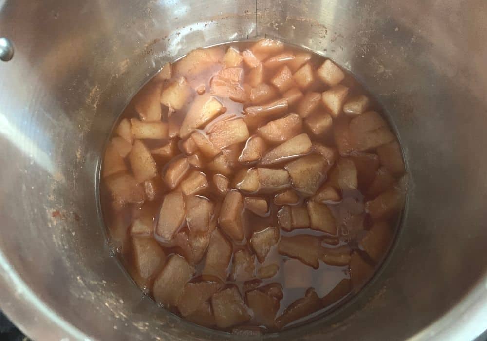 cooked pears in the Instant Pot for making pear butter