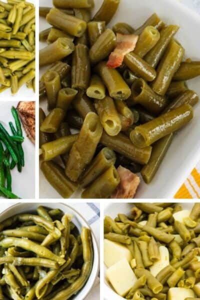 collage image of various Instant Pot green beans recipes