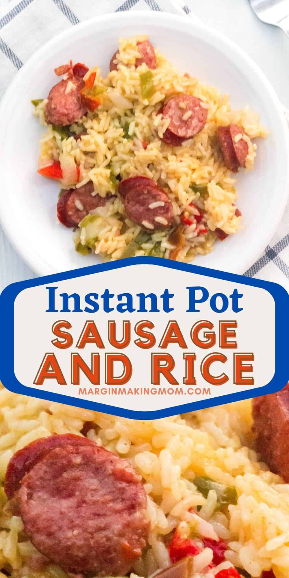 Instant Pot White Beans, Sausage, and Rice - Diary of A Recipe Collector