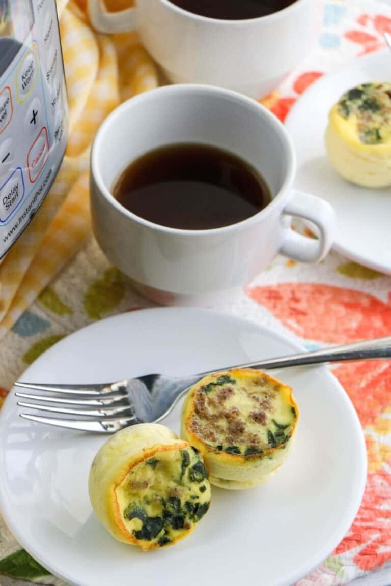 Instant Pot Egg Bites with Sausage and Spinach Margin Making Mom®