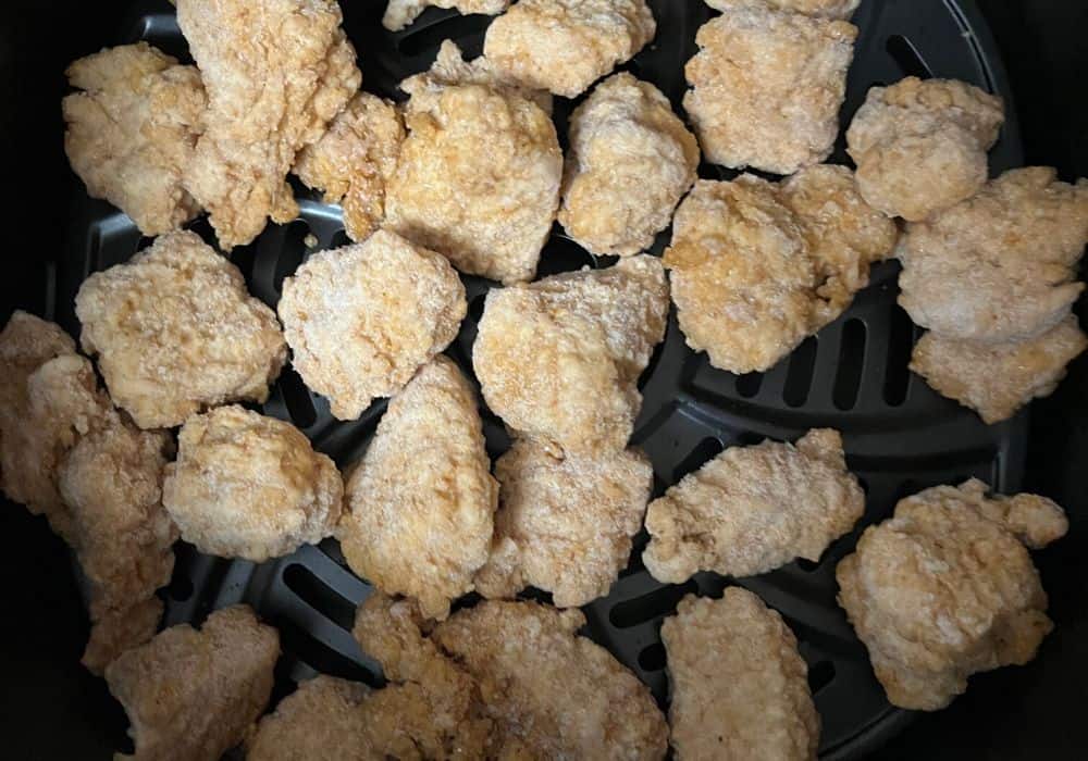 frozen chicken breast nuggets in air fryer basket
