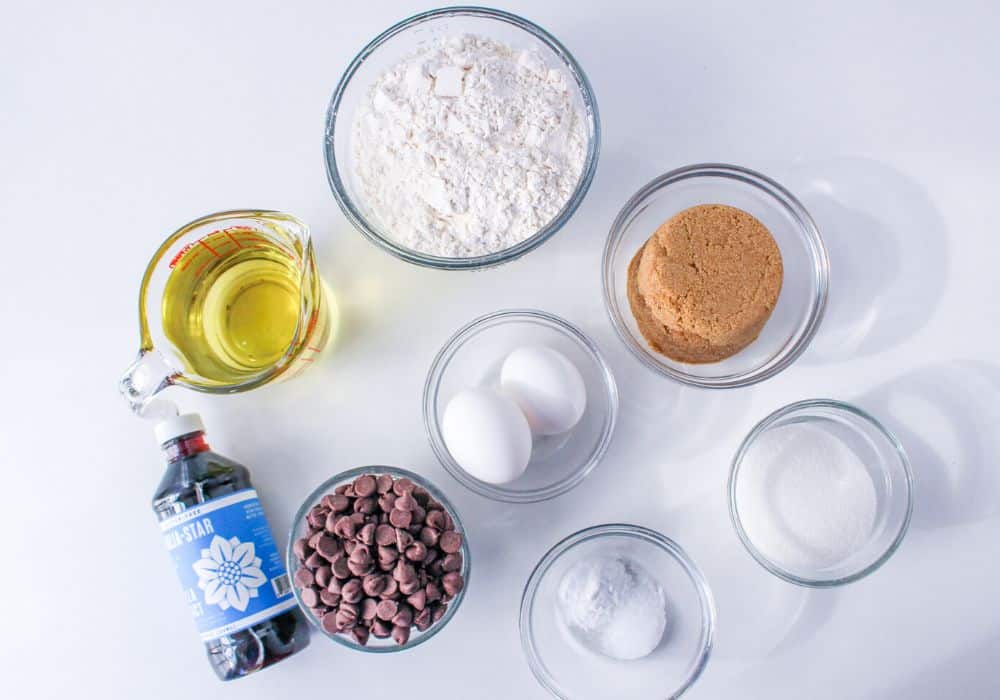 ingredients needed for making chocolate chip cookies without butter