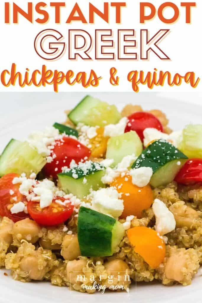 Easy Instant Pot Greek Chickpeas with Quinoa Margin Making Mom®