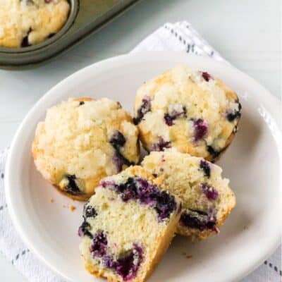 Easy Blueberry Bisquick Muffins with Streusel Topping