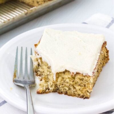 Old-Fashioned Banana Sheet Cake with Frosting