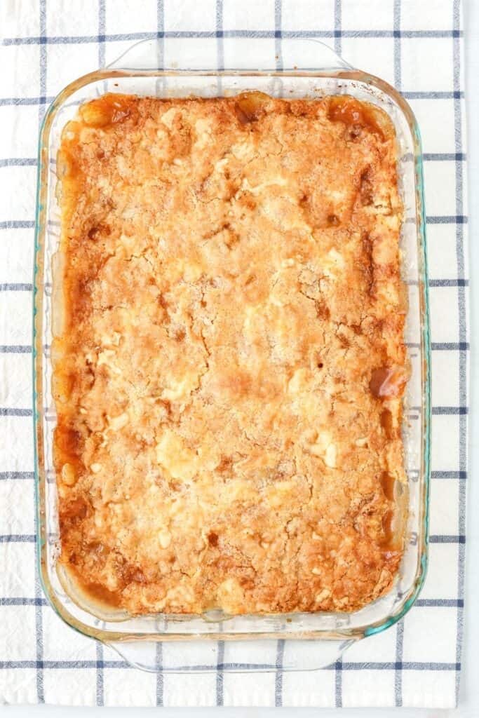 View of Easy Cake Mix Pear Cobbler - A Delicious Dump Cake - Margin Making Mom®
