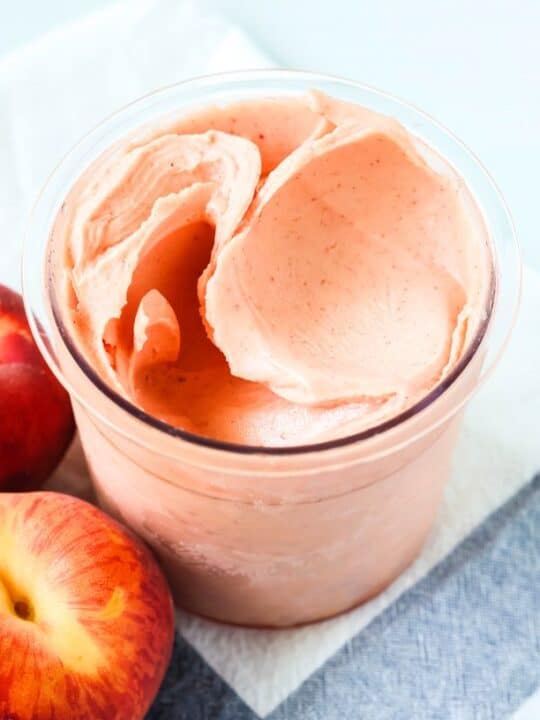 The Best Ninja Creami Peach Sorbet (No Peeling Required!) - Margin