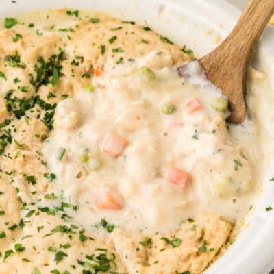 Crockpot chicken and dumplings.