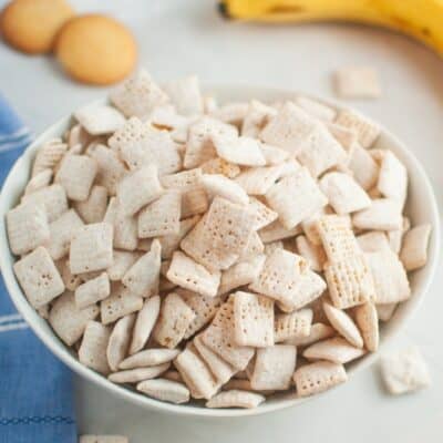 Banana Pudding Muddy Buddies (AKA Puppy Chow)