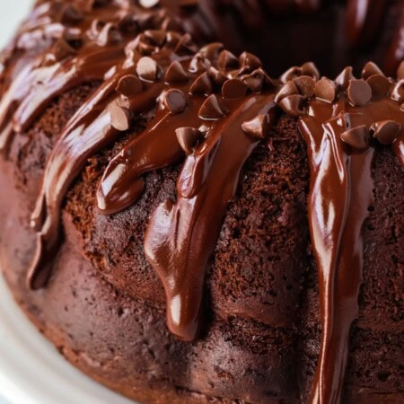 Tripe chocolate bundt cake.